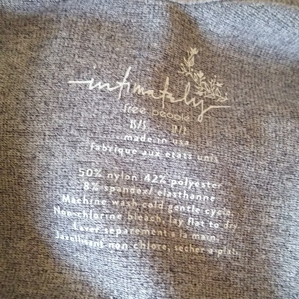 New Intimately Free People Basic Seamless Gray Bo… - image 7